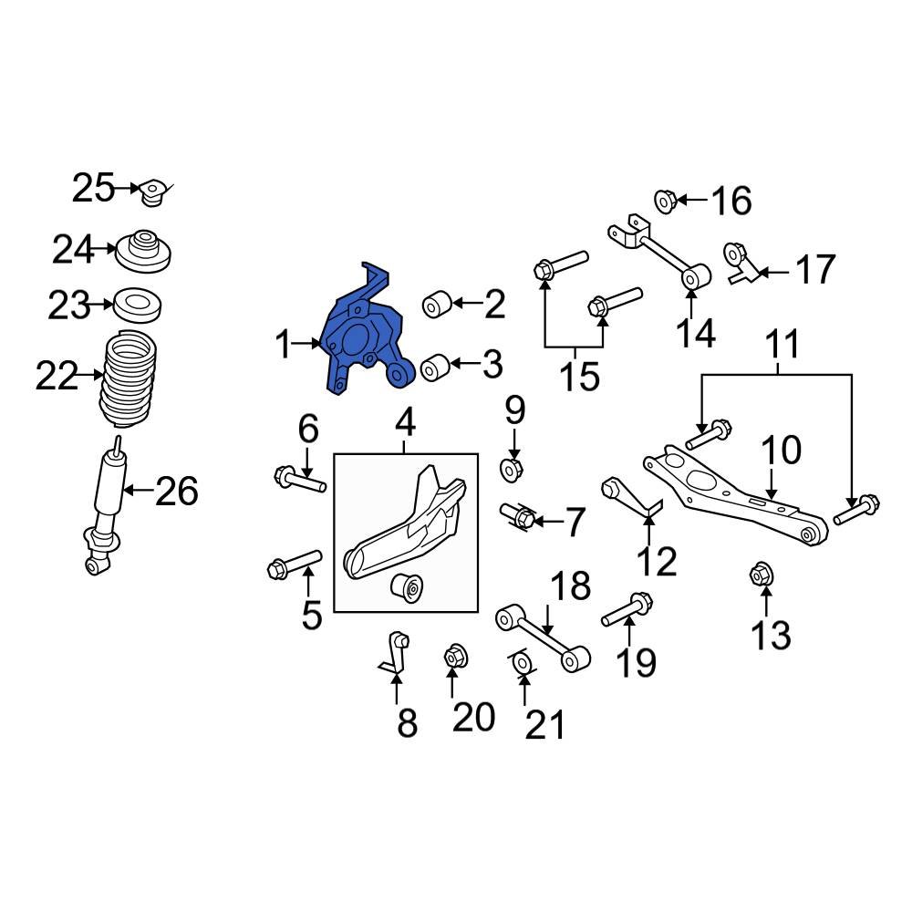 Ford Oe 6l2z5b759ag Rear Left Suspension Knuckle