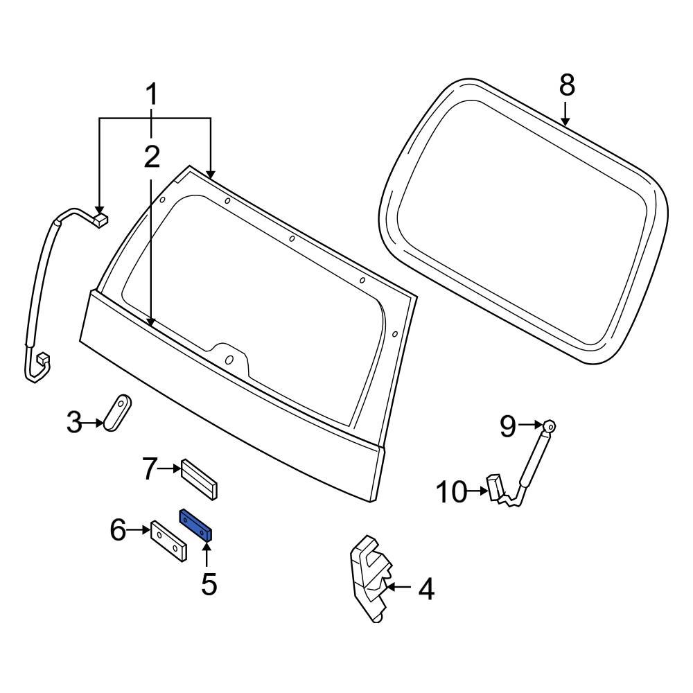 Ford OE 3L2Z7842148AB Rear Liftgate Glass Striker