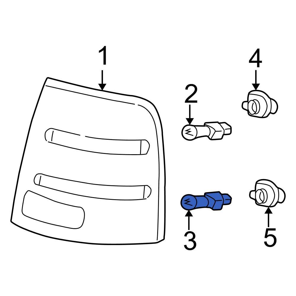 Ford OE F4CZ13466A Rear Brake Light Bulb