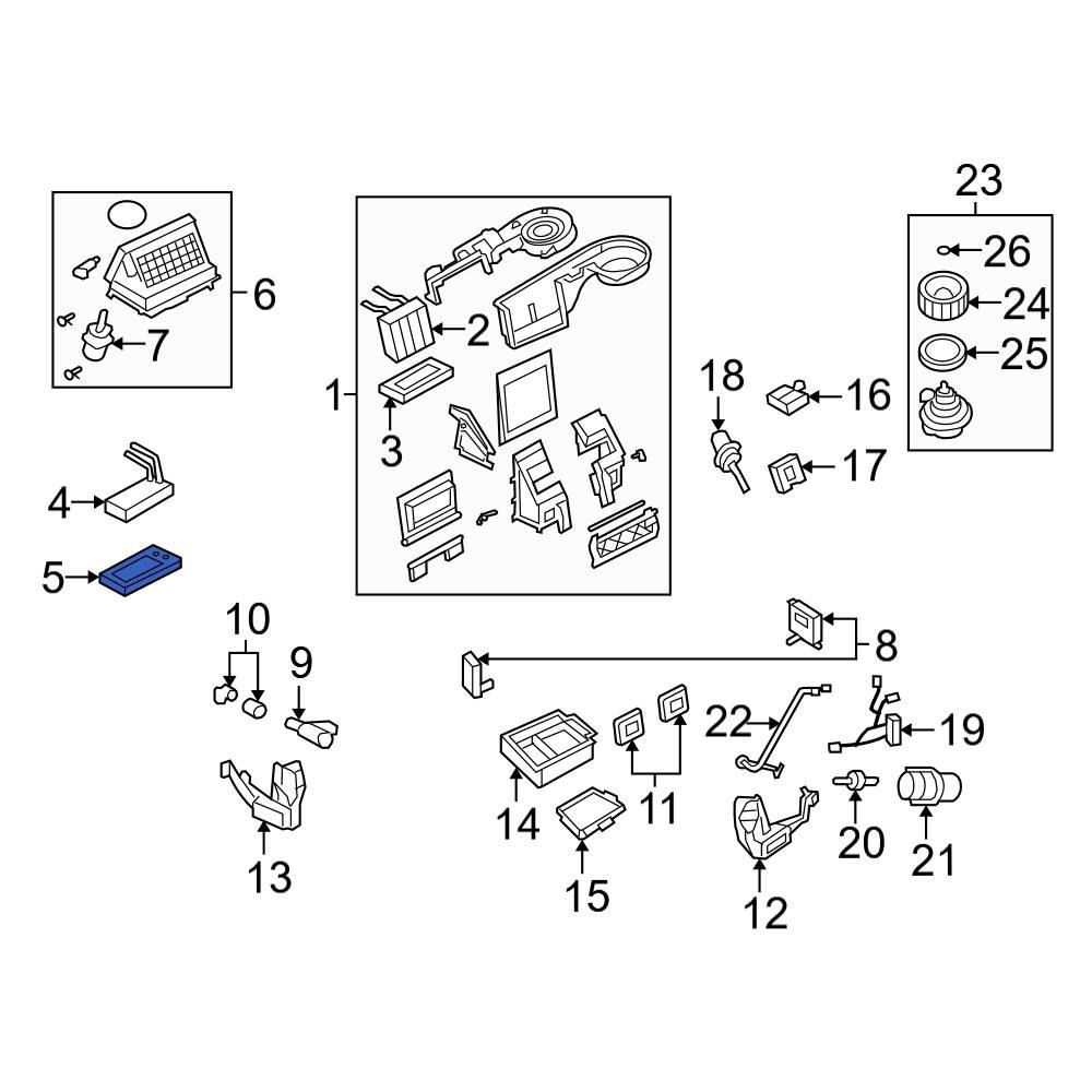 Ford OE 1L2Z18658AB Front HVAC Heater Core Seal
