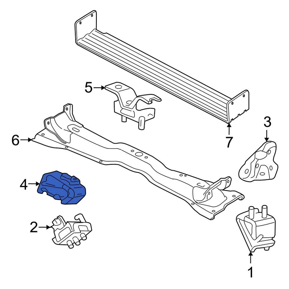 Ford OE 7A2Z6031AA Left Engine Mount Bracket