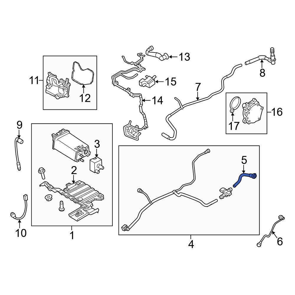 Ford OE BB5Z9C047A - Evaporative Emissions System Lines