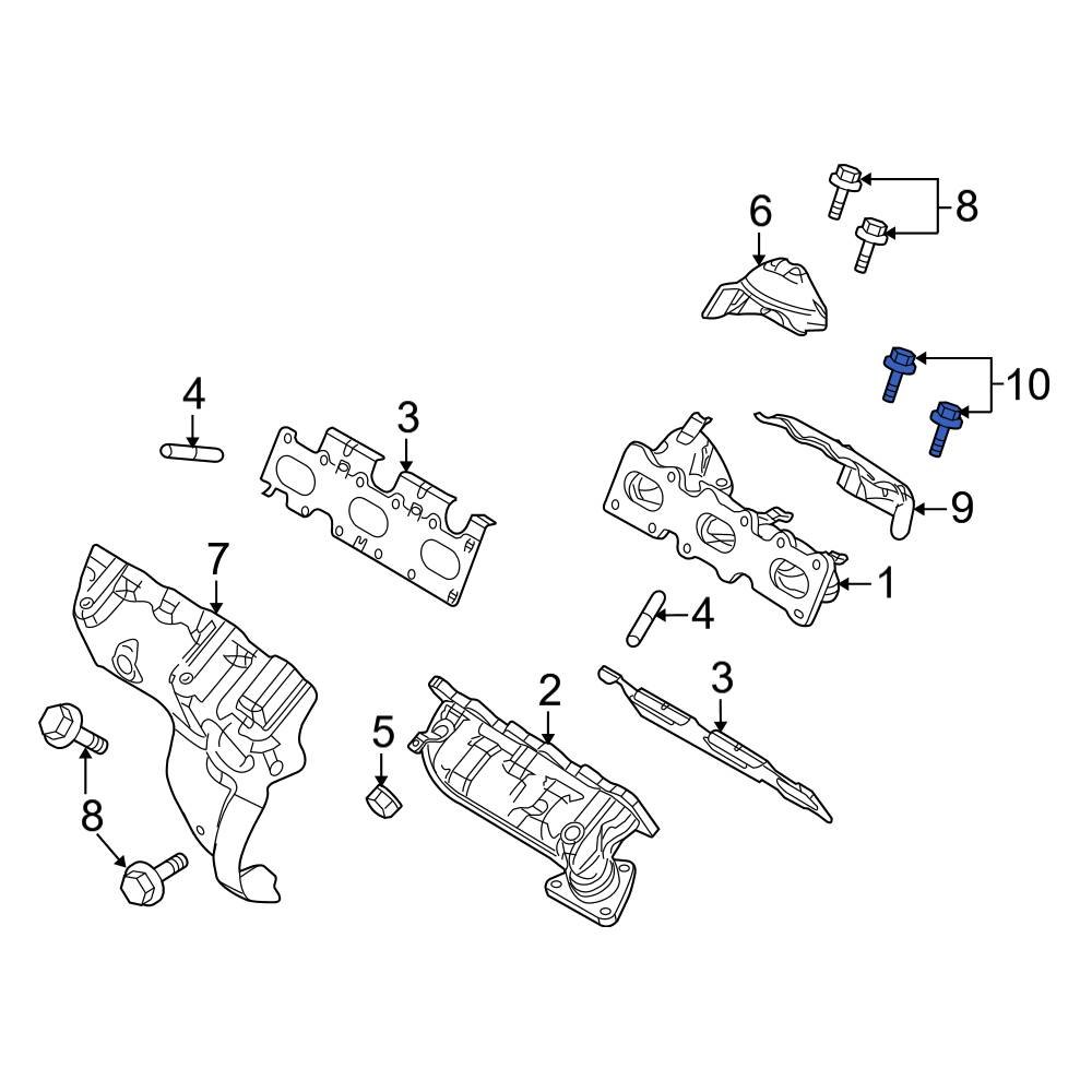 Ford OE W716090S437 Turbocharger Mount Heat Shield Bolt