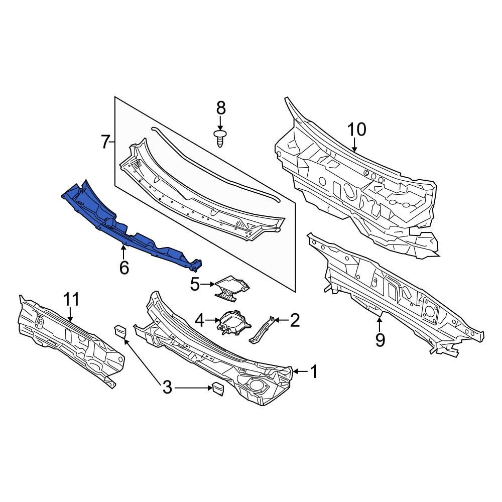 Ford OE GB5Z78021A36AA - Cowl Extension