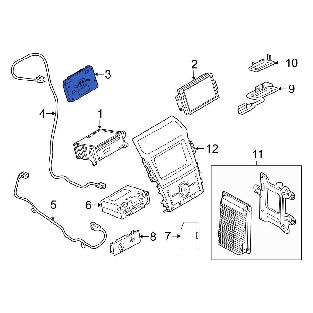 Ford OE DA5Z14D212KA - GPS Navigation Control Module