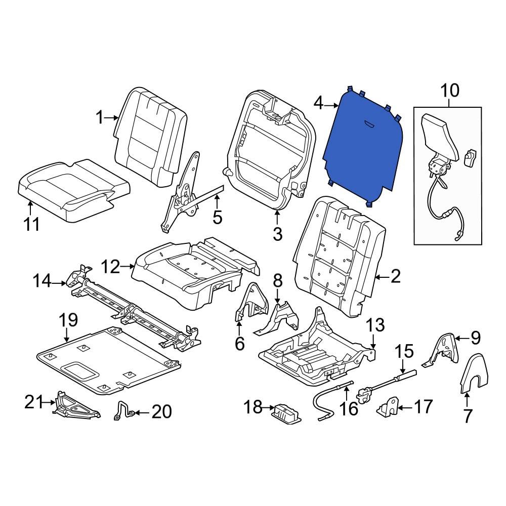 Ford OE BB5Z7860508A Rear Right Seat Back Panel