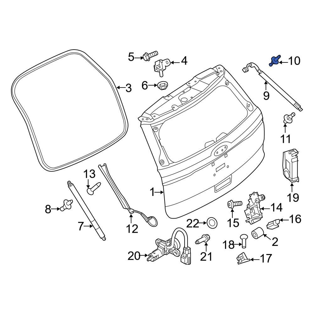 Ford OE W715125S901 Upper Liftgate Support Strut Holder