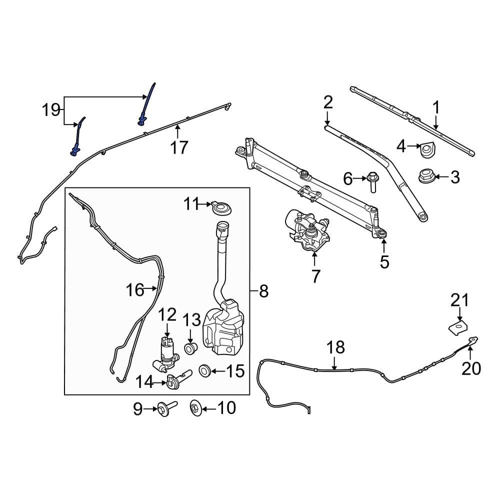 Ford OE FB5Z17603A Front Windshield Washer Nozzle