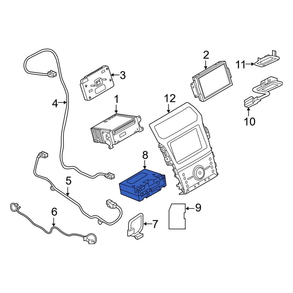 Ford OE GC3Z19A387D - Infotainment Display Control Module