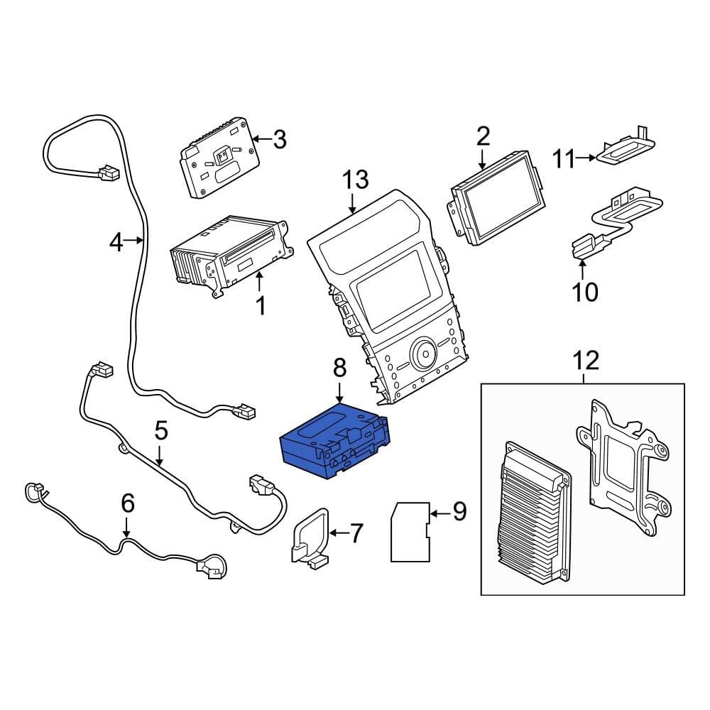 Ford OE GC3Z19A387D - Infotainment Display Control Module