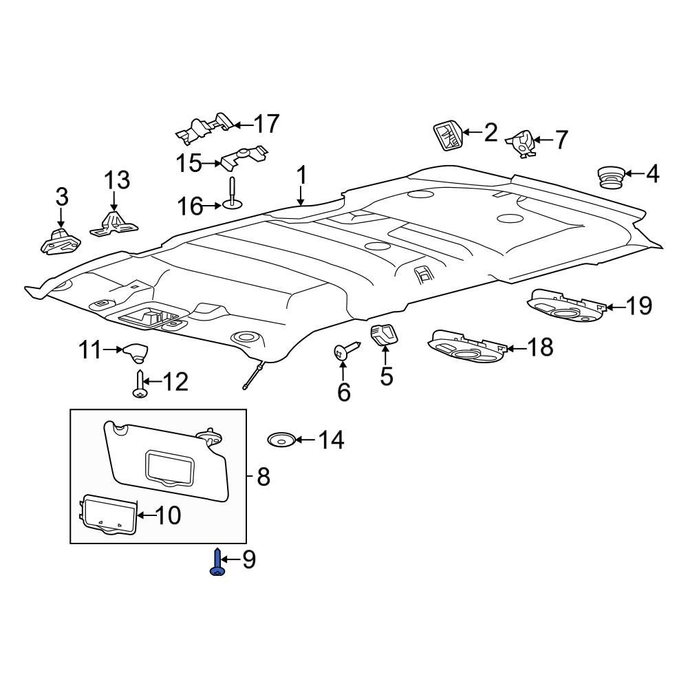 Ford OE W790067S900 - Sun Visor Holder Screw