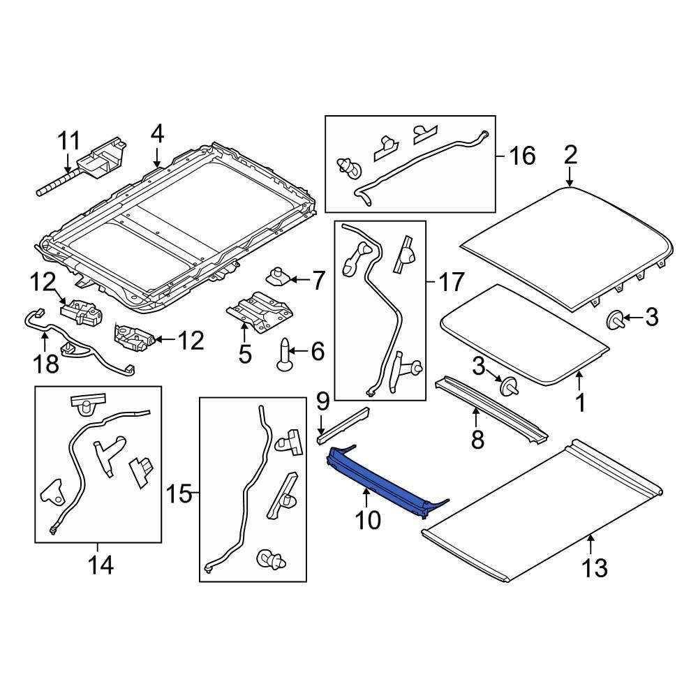 Ford OE 8A5Z54500A26A Sunroof Deflector