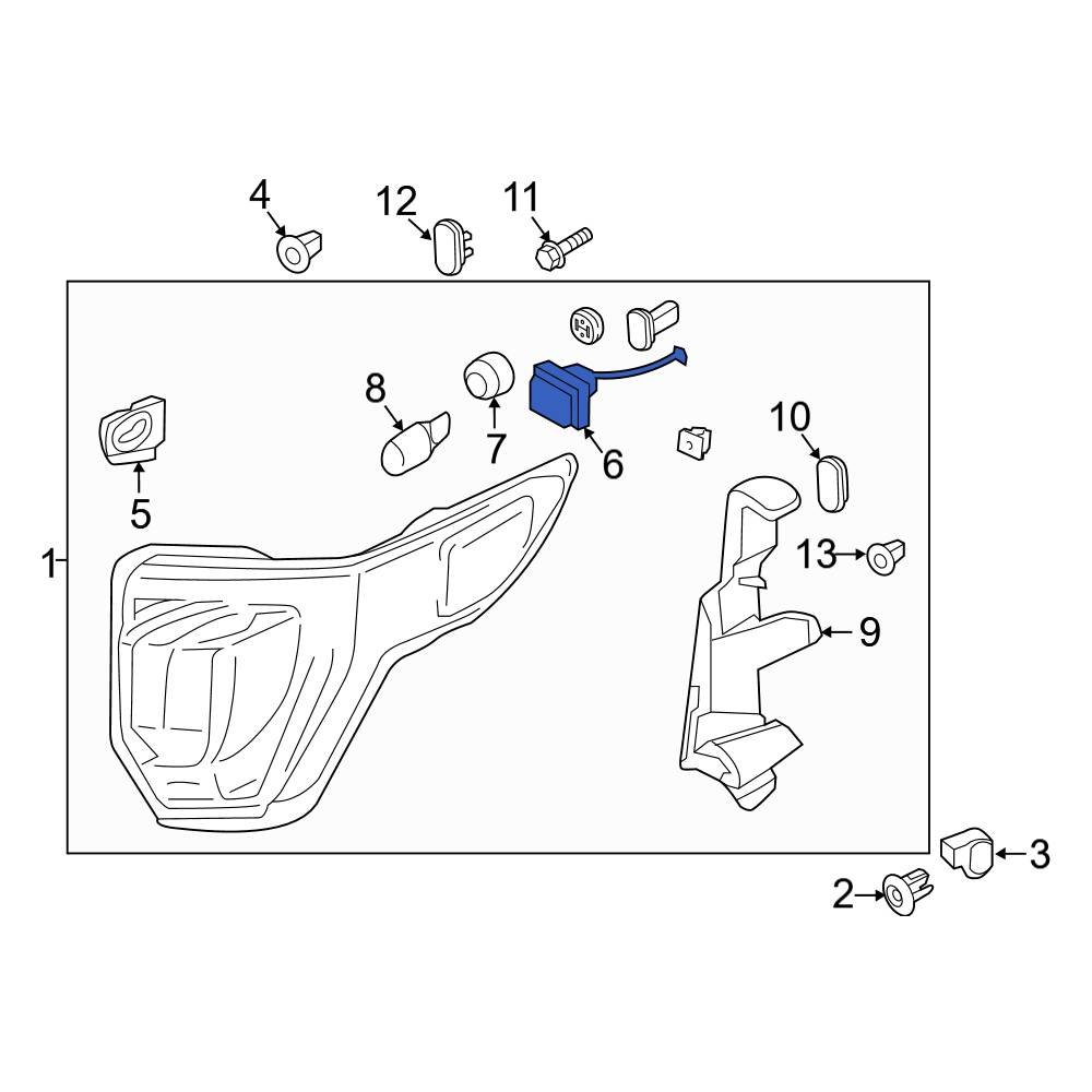 Ford OE FB5Z13410A Rear Tail Light Socket