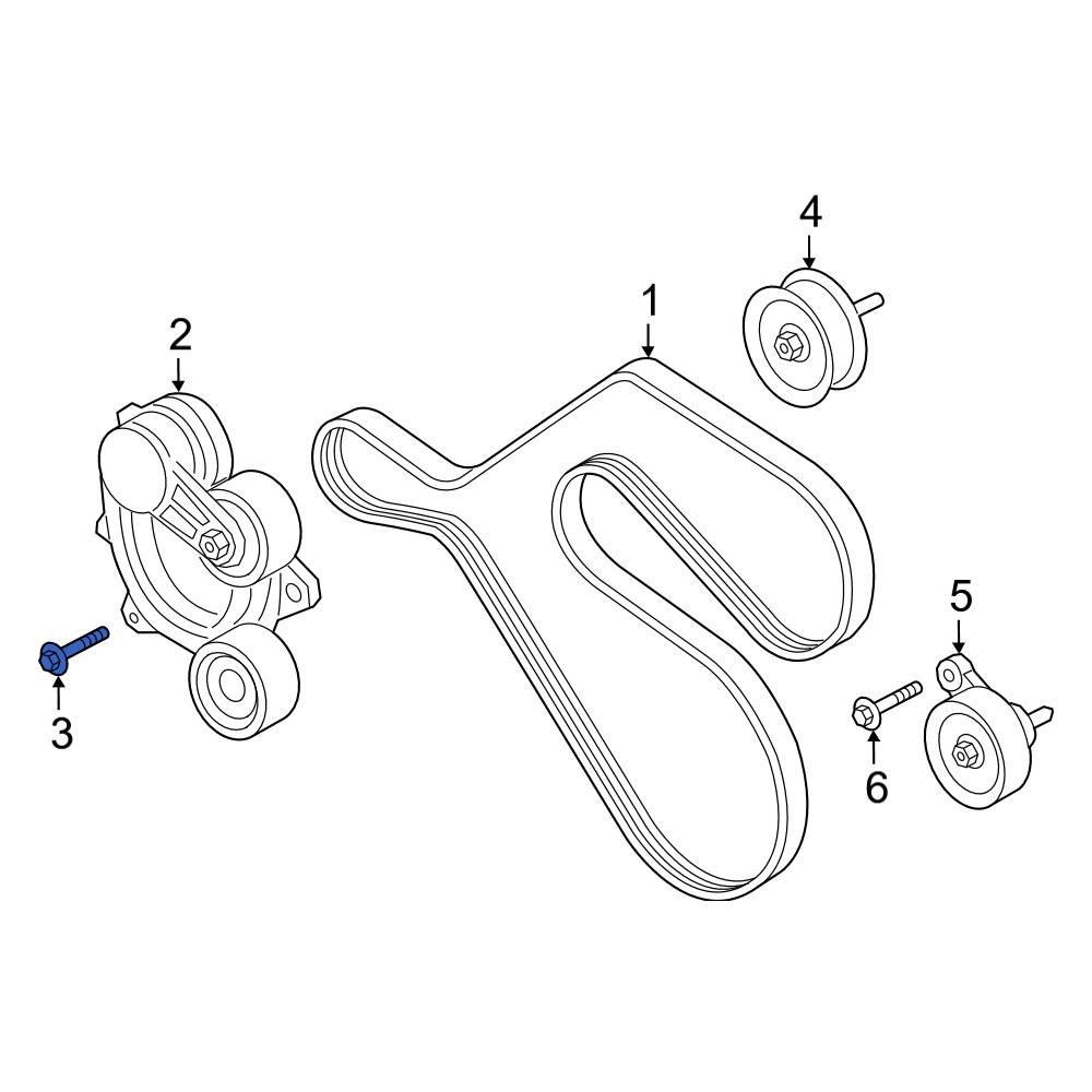 Ford OE W503294S442 Belt Tensioner Bolt