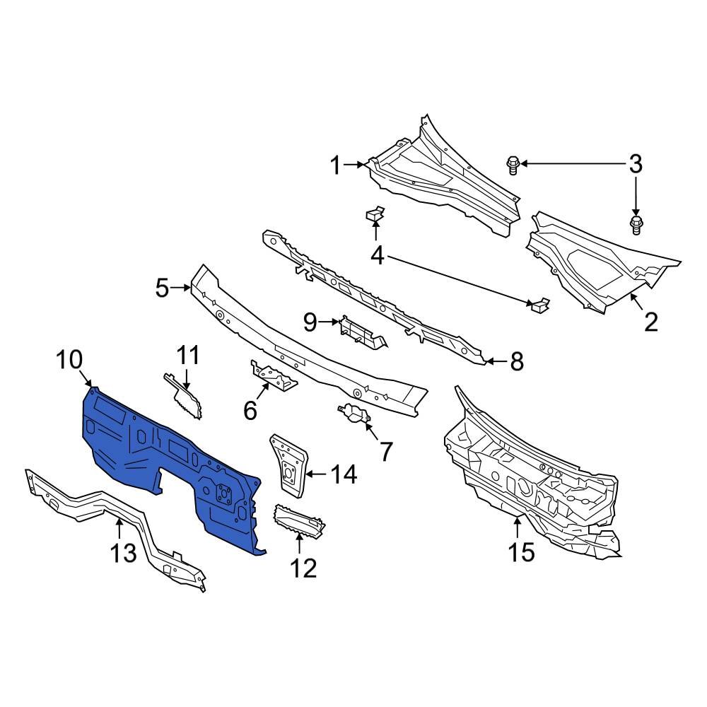 Ford OE L1MZ7801610A - Firewall