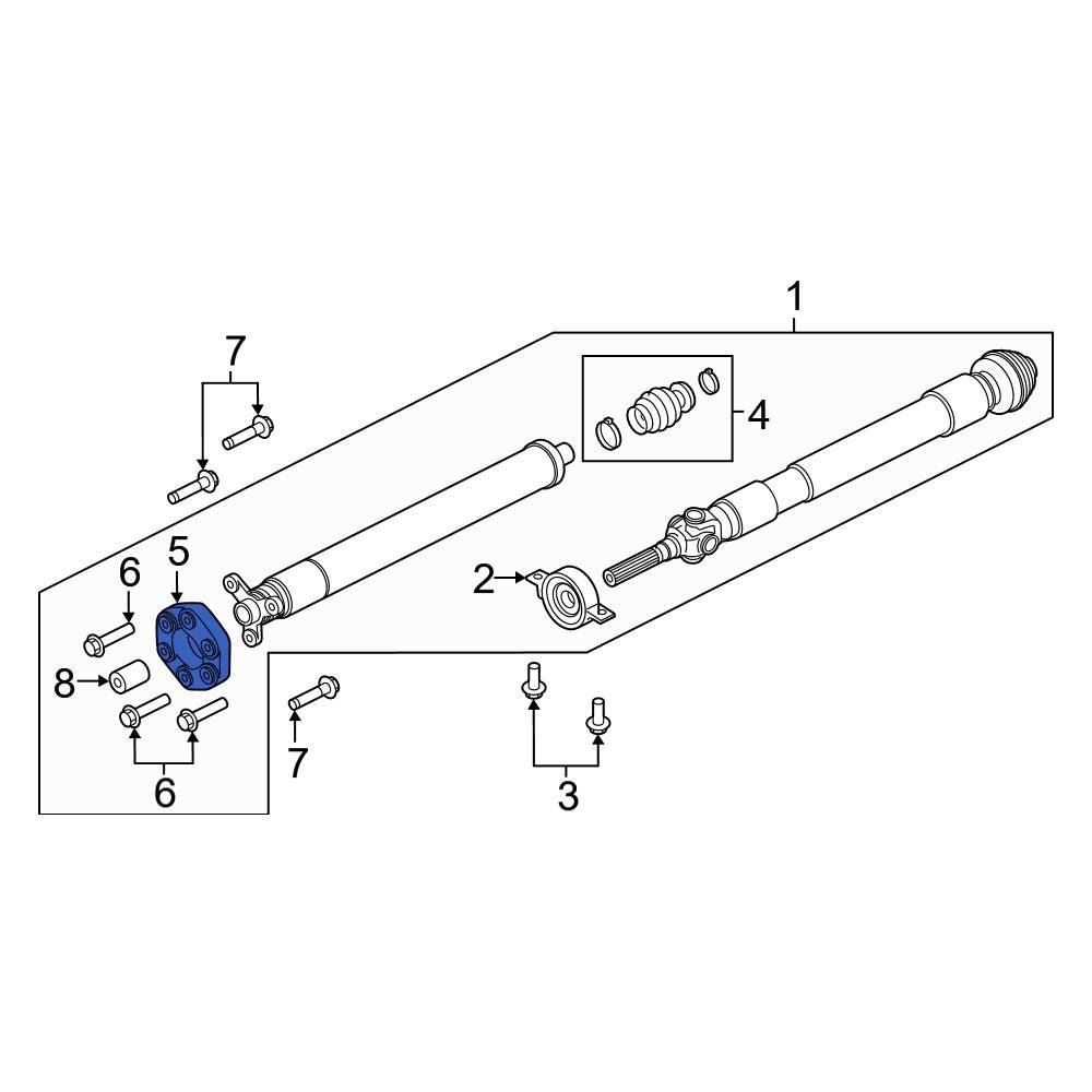 Ford OE L1MZ4782A Rear Drive Shaft Flex Joint