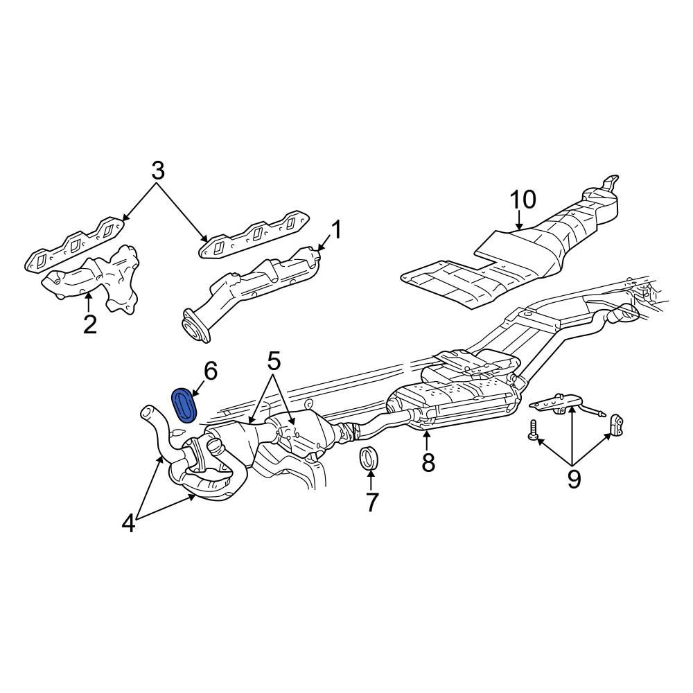 Ford OE F57Z5B266A Front Catalytic Converter Gasket