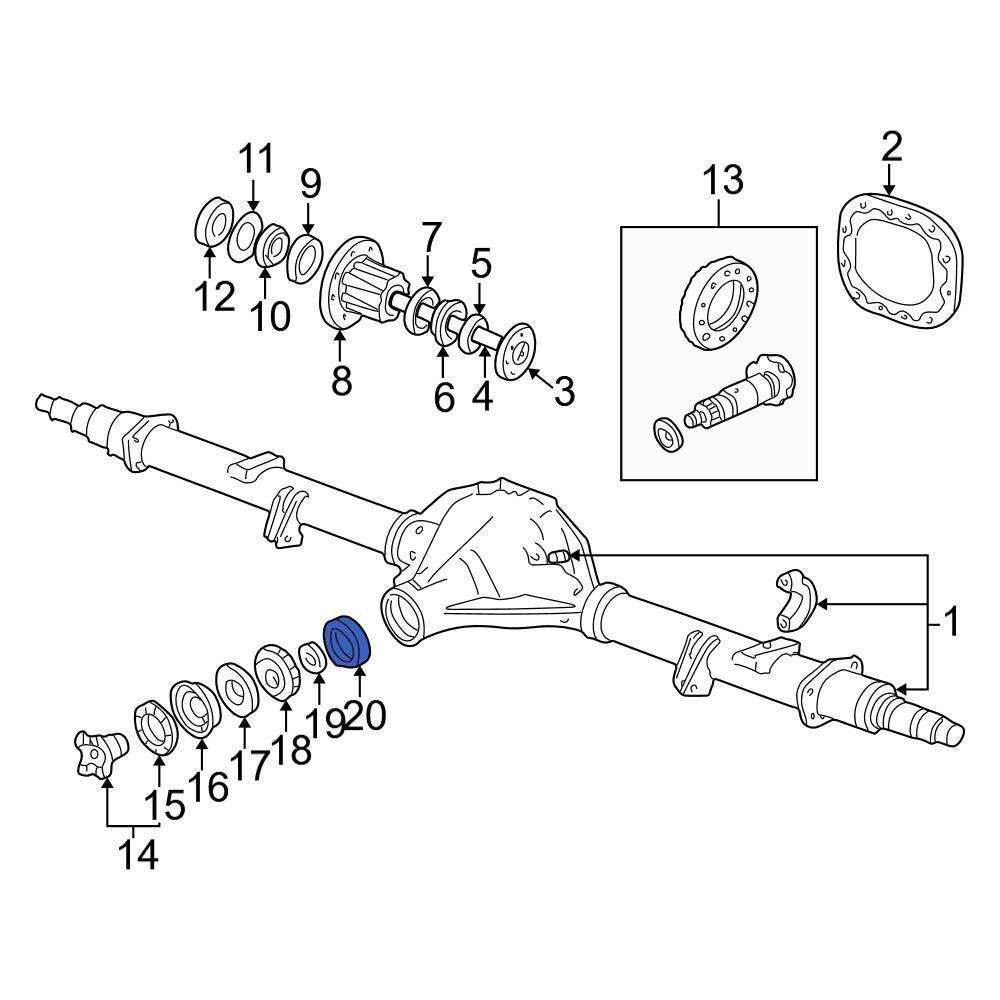 Ford OE BL3Z4621B Rear Inner Differential Pinion Bearing