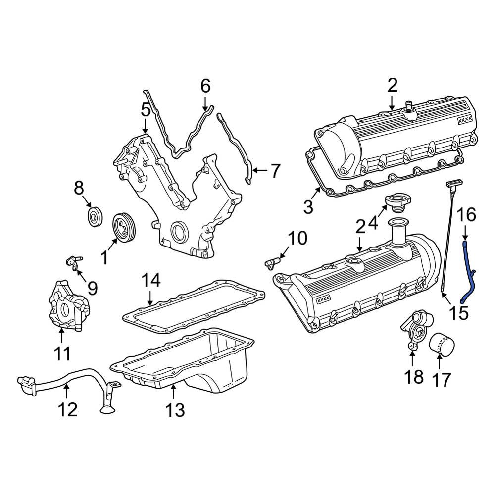 Ford OE 3C3Z6754BA Engine Oil Dipstick Tube