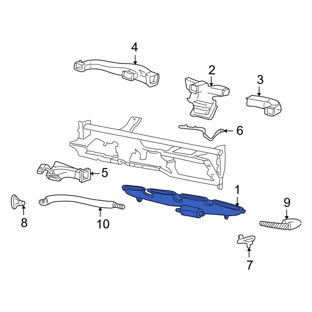 Ford OE 2C7Z18490AA Front Windshield Defroster Nozzle