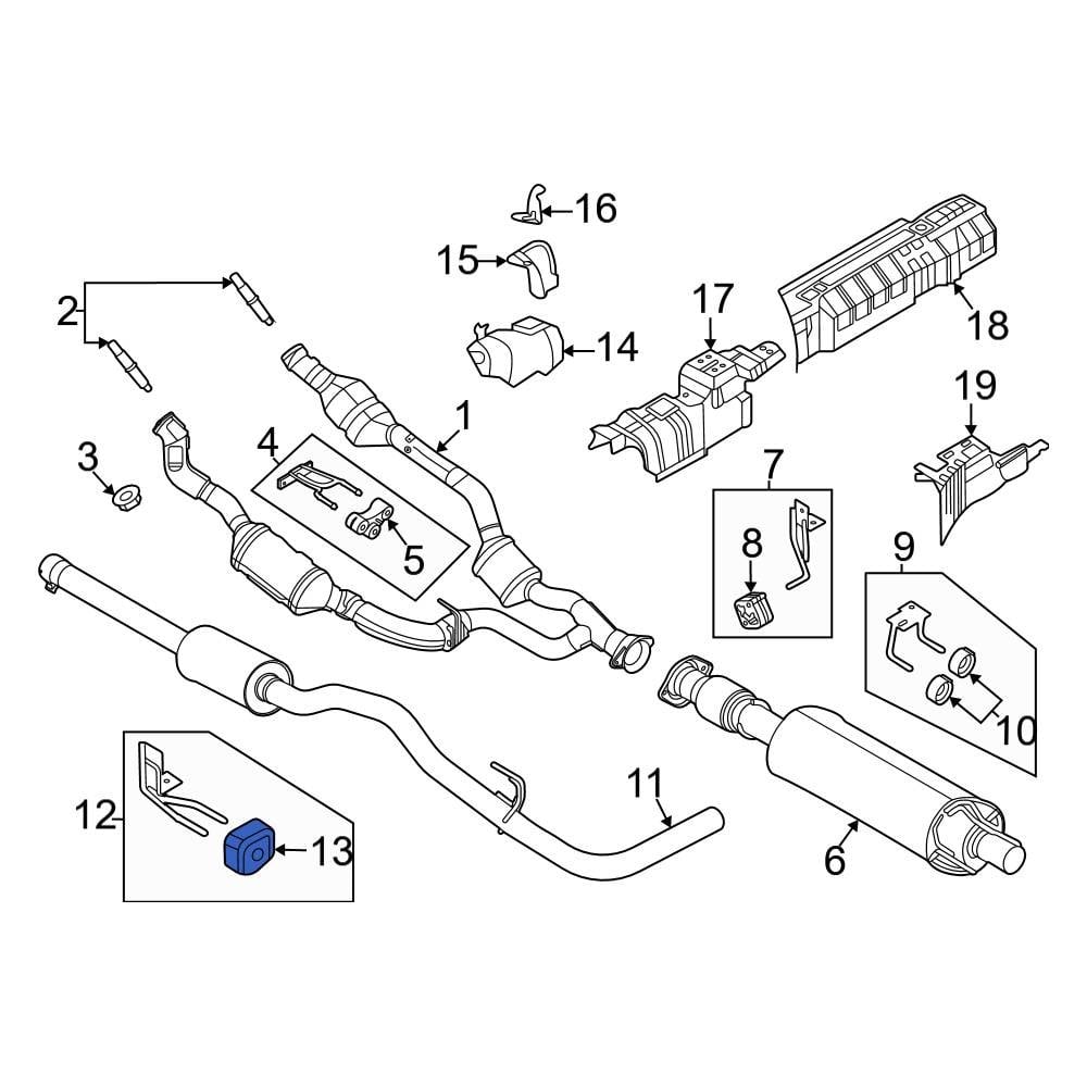 Ford OE LK4Z5A262C - Front Exhaust System Hanger Insulator