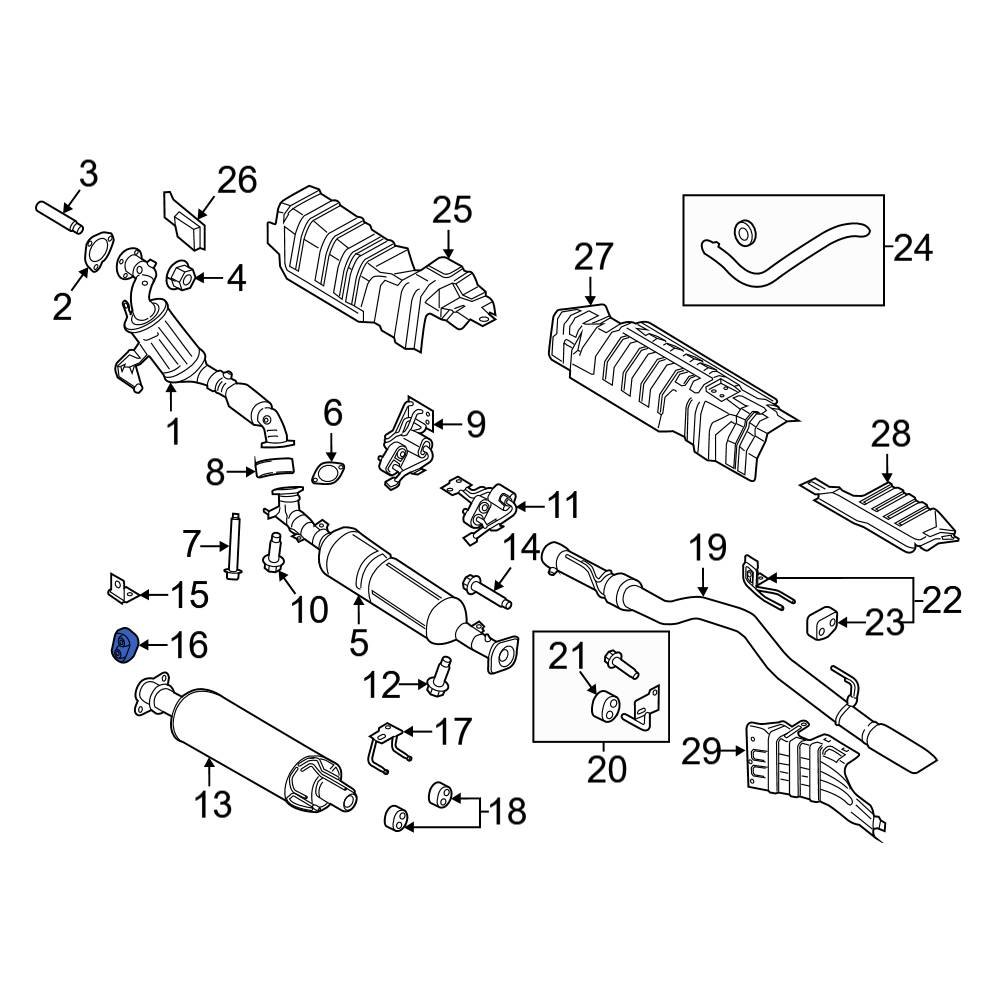 Ford OE CK4Z5A262E Exhaust System Hanger Insulator