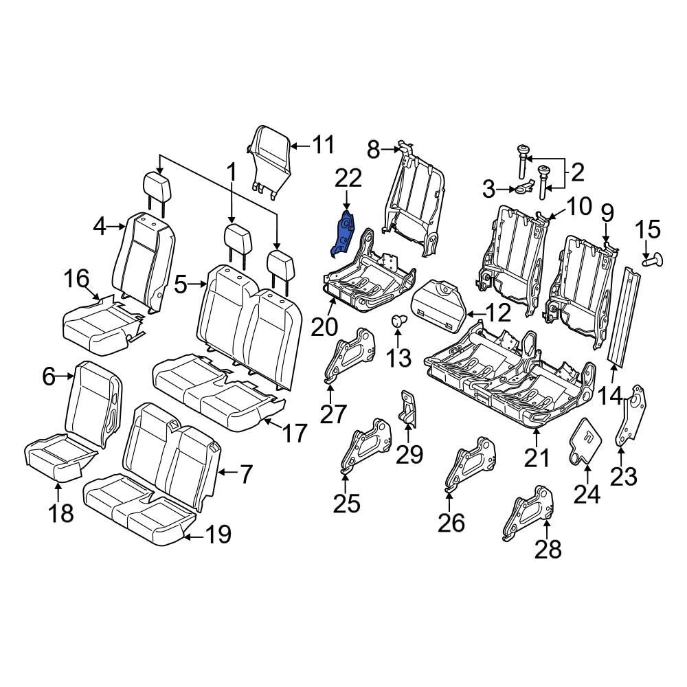 Ford OE BK3Z9962526A Seat Frame Bracket