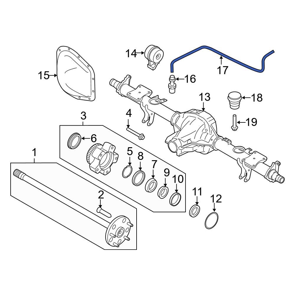 Ford OE CK4Z4A058C Rear Differential Vent Hose