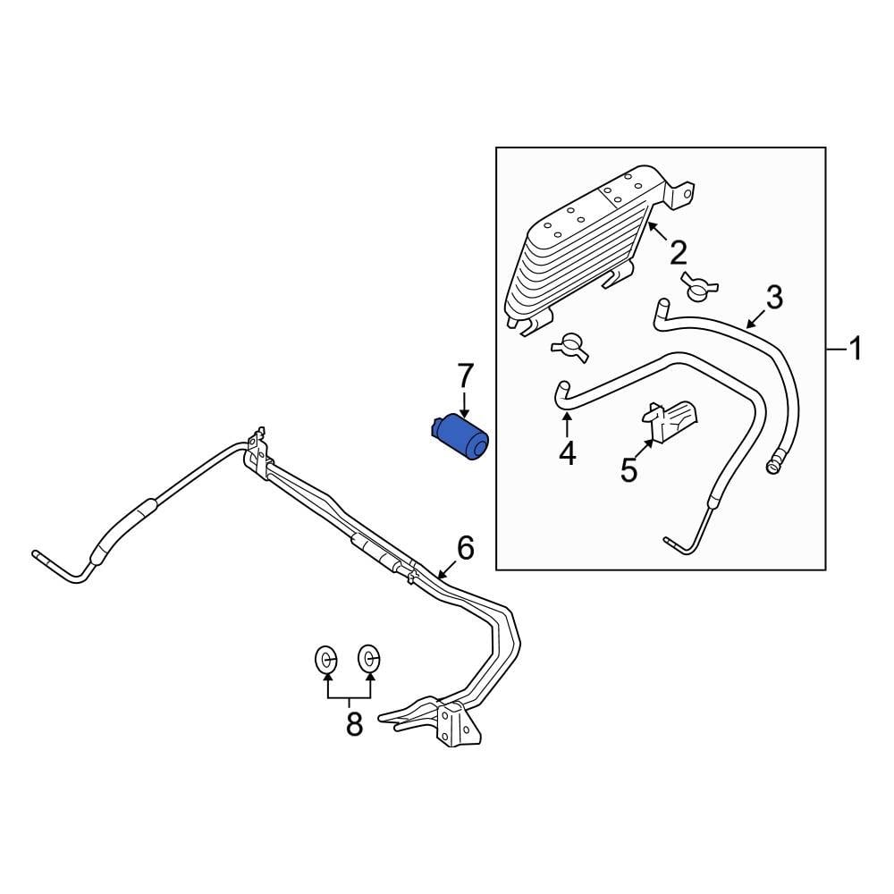 Ford OE 8C3Z7Z465A Transmission Oil Cooler Line Clip