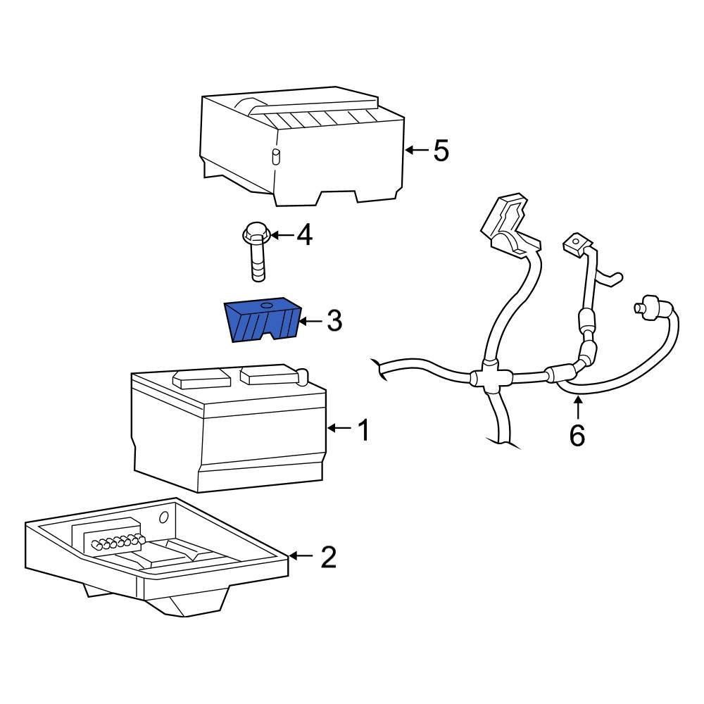 Ford OE E7TZ10718B - Battery Hold Down