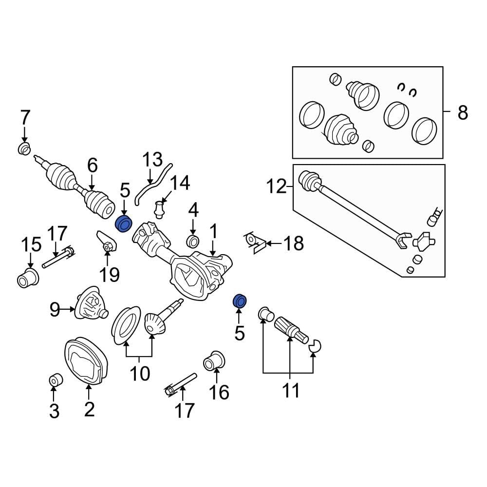 Ford OE 6L2Z4B413A Front Left Drive Axle Shaft Bearing