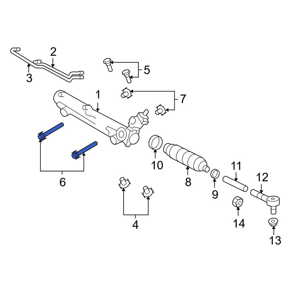 Ford OE W710466S439 Rack and Pinion Bolt