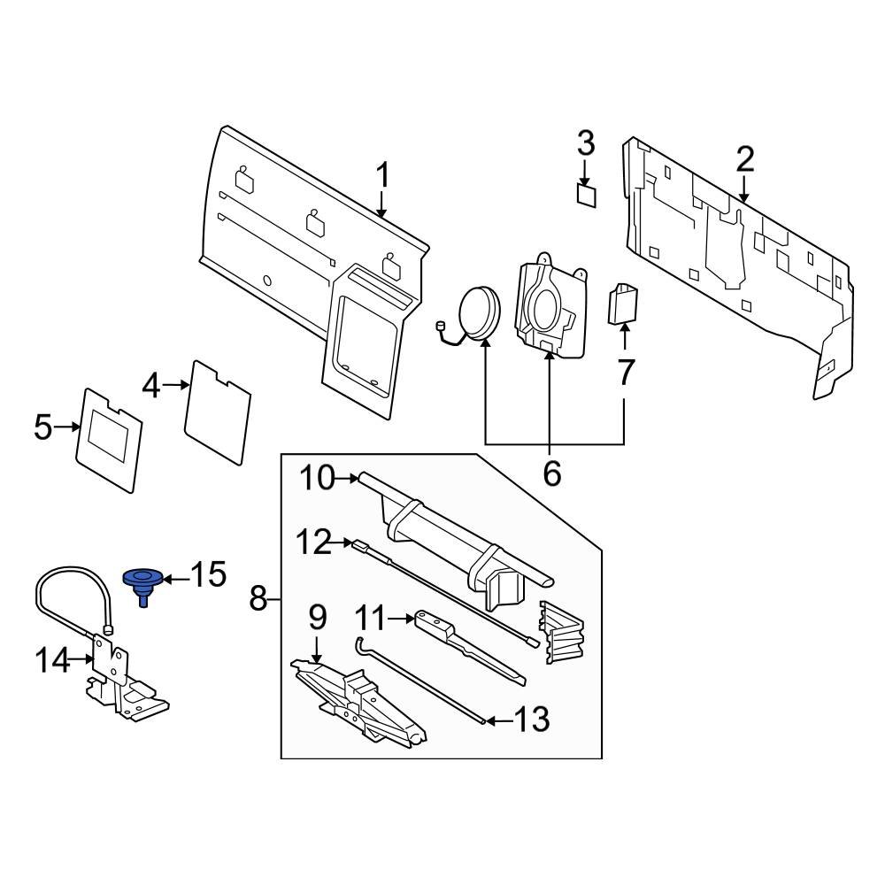 Ford OE 6L2Z17B050A Floor Jack Bolt