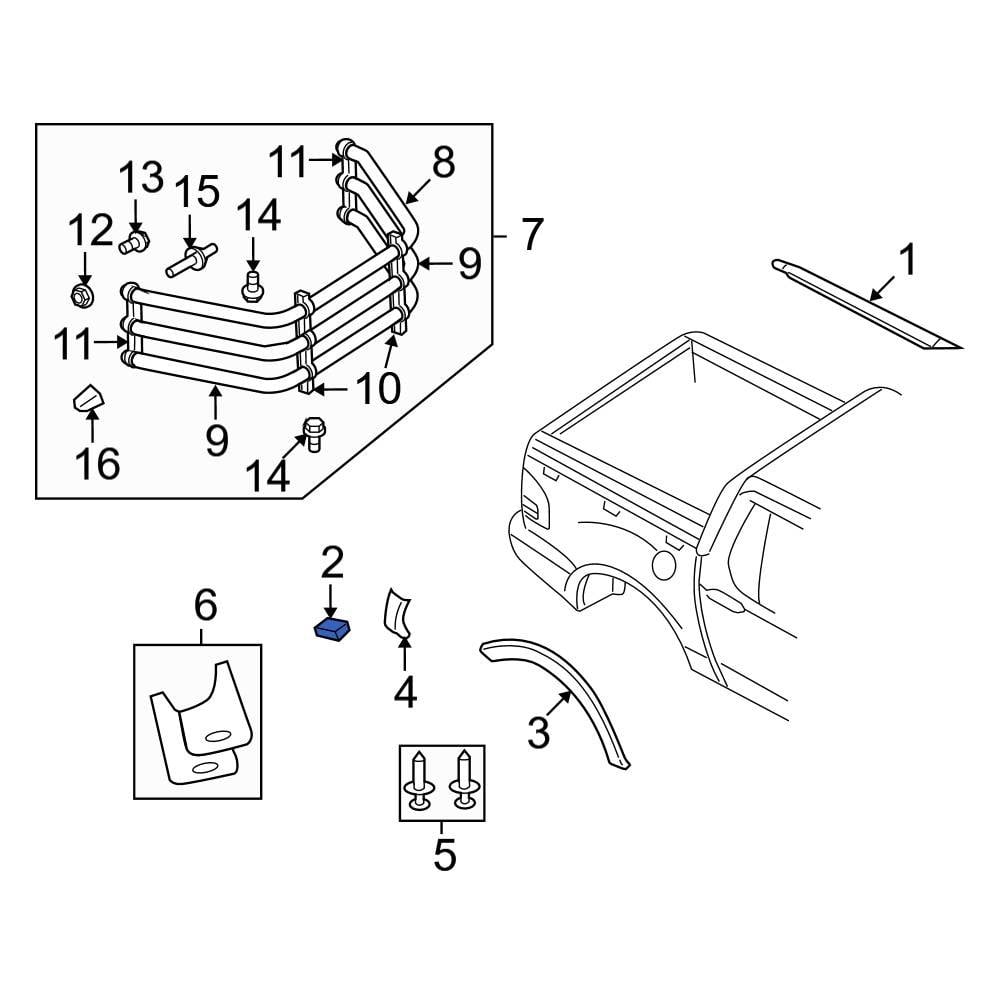 Ford OE 7A2Z8300064AA - Rear Tie Down Hook