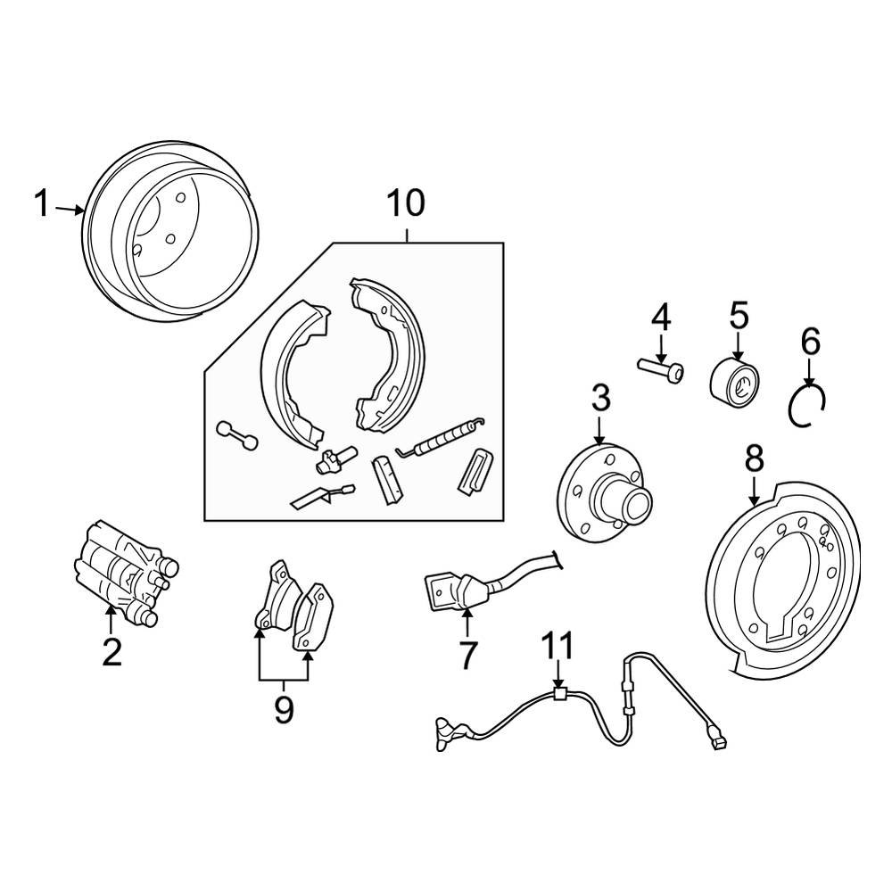 Ford OE 5L2Z1A124A Wheel Bearing Snap Ring