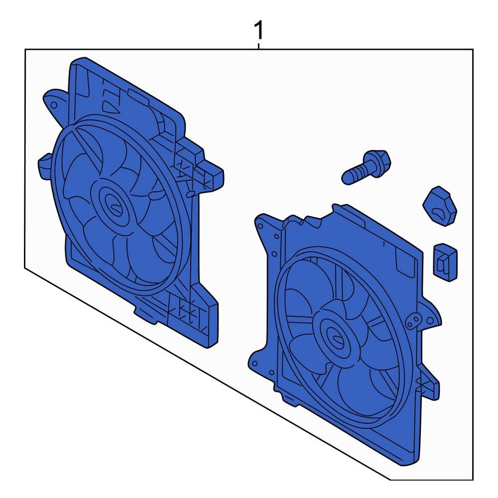 Ford OE 5L8Z8C607CB Engine Cooling Fan Assembly
