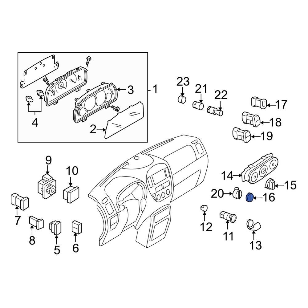 Ford OE YL8Z18519AA HVAC Heater Control Knob