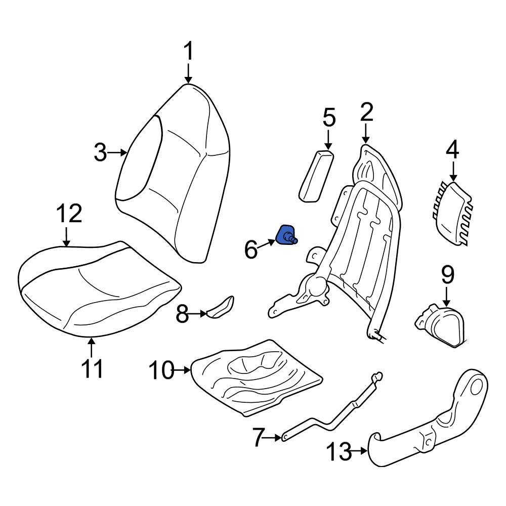 Ford OE YL8Z78617B70CCC Front Seat Lumbar Adjustment Knob