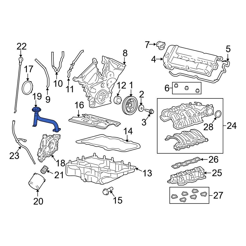 Ford OE 6E5Z6622F Engine Oil Pump Pickup Tube