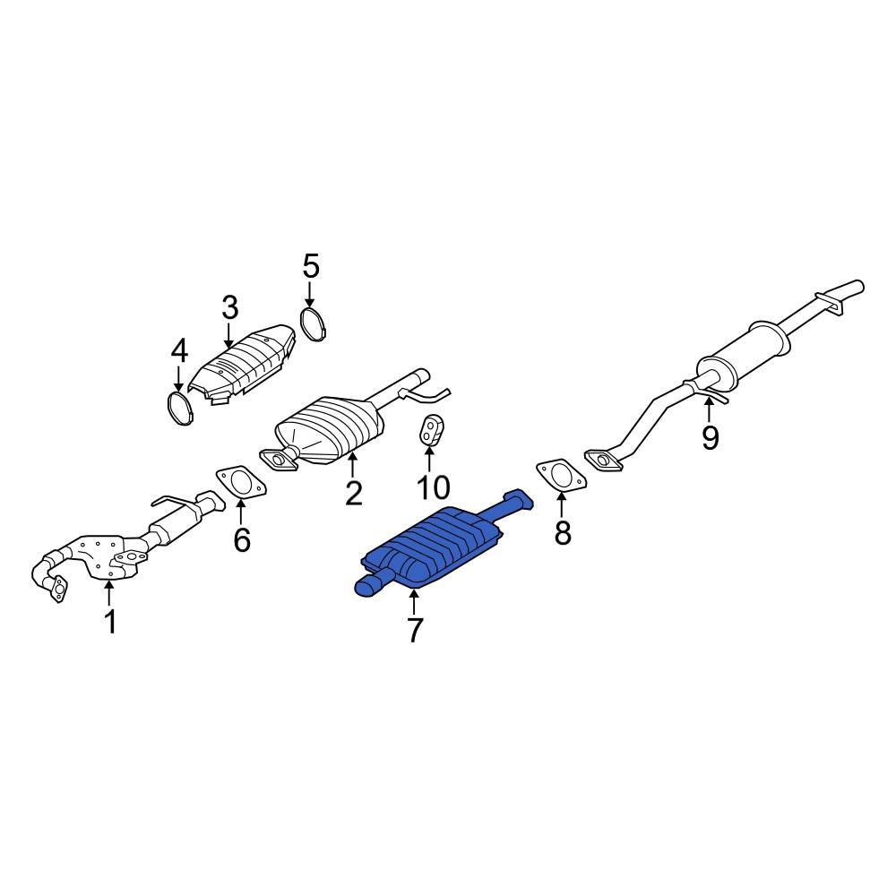Ford OE 5L8Z5A212AC Rear Exhaust Muffler