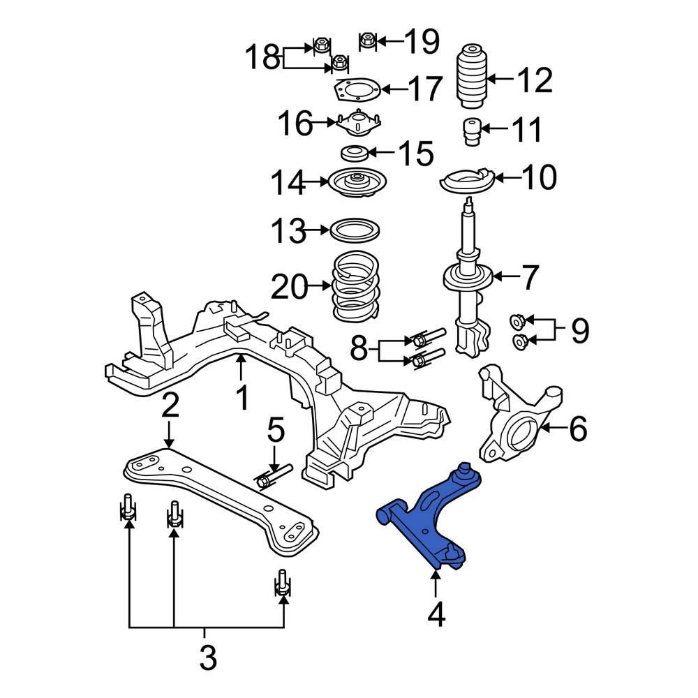 Ford OE 9L8Z5500C Rear Right Lower Suspension Control Arm