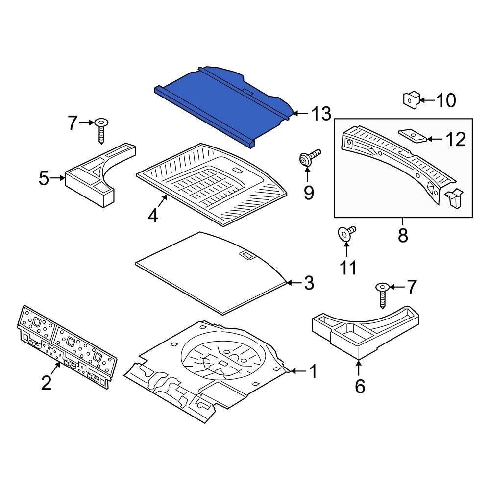 Ford OE KJ5Z7845440AA Rear Luggage Compartment Cover