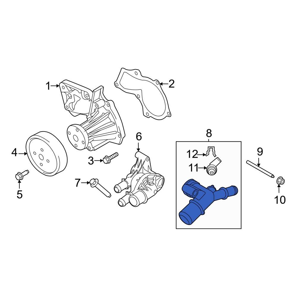 Ford OE GN1Z8K556C - Engine Coolant Outlet Flange