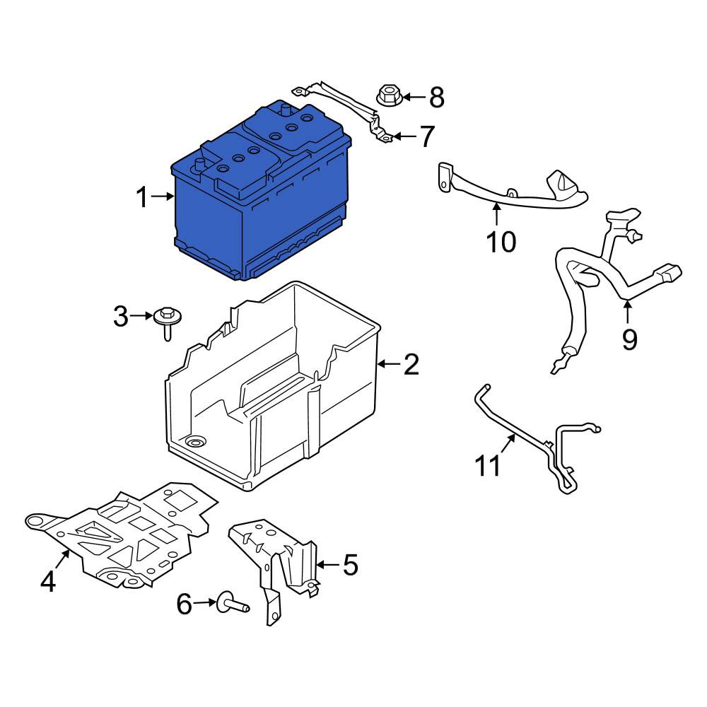 Ford OE BAGM48H6760 - Front Vehicle Battery