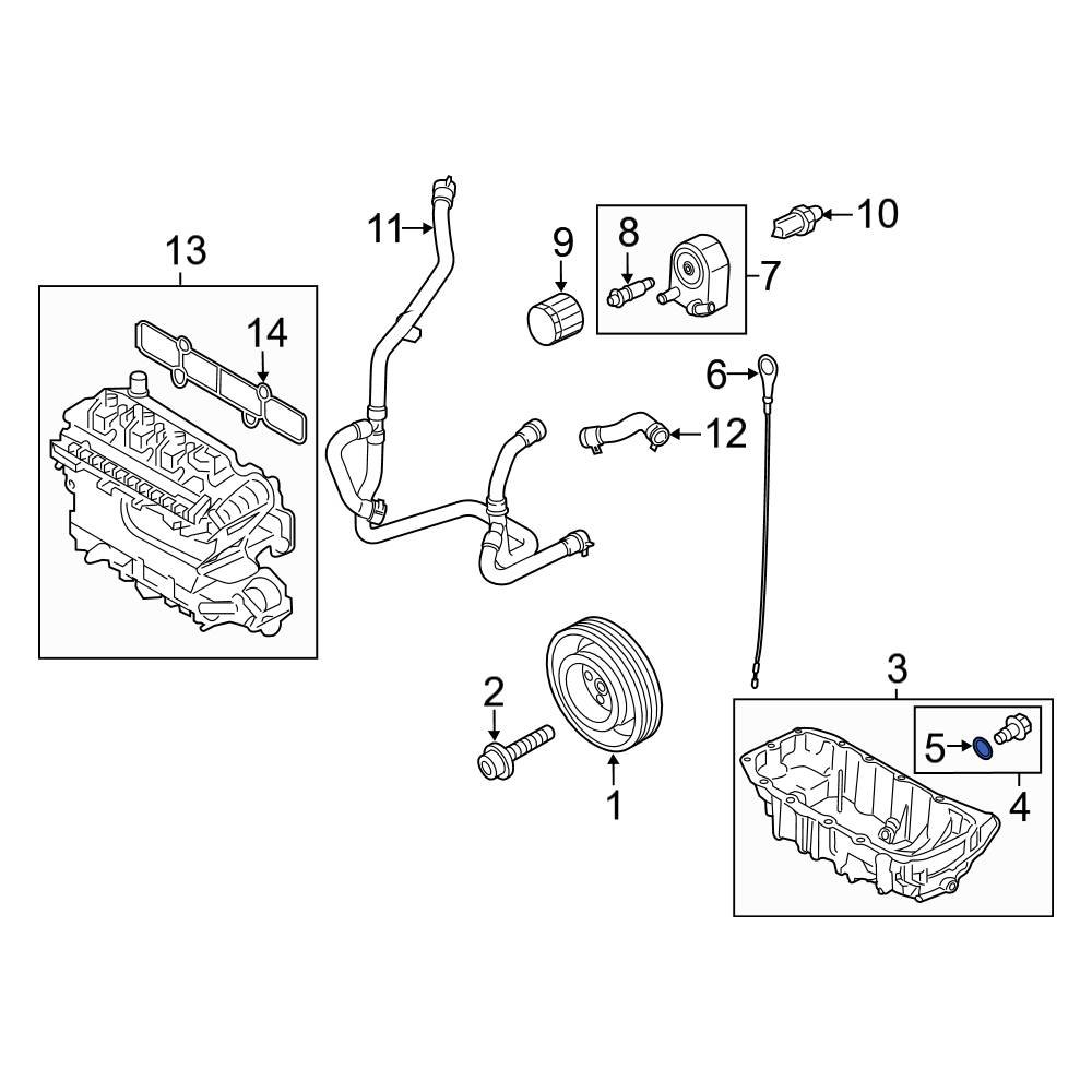 Ford OE F5TZ6734BA Engine Oil Drain Plug Gasket