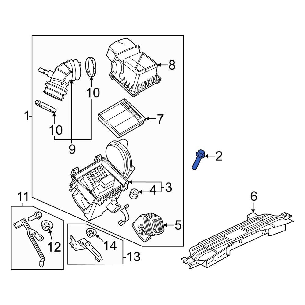 Ford OE W500301S442 Lower Air Filter Housing Screw