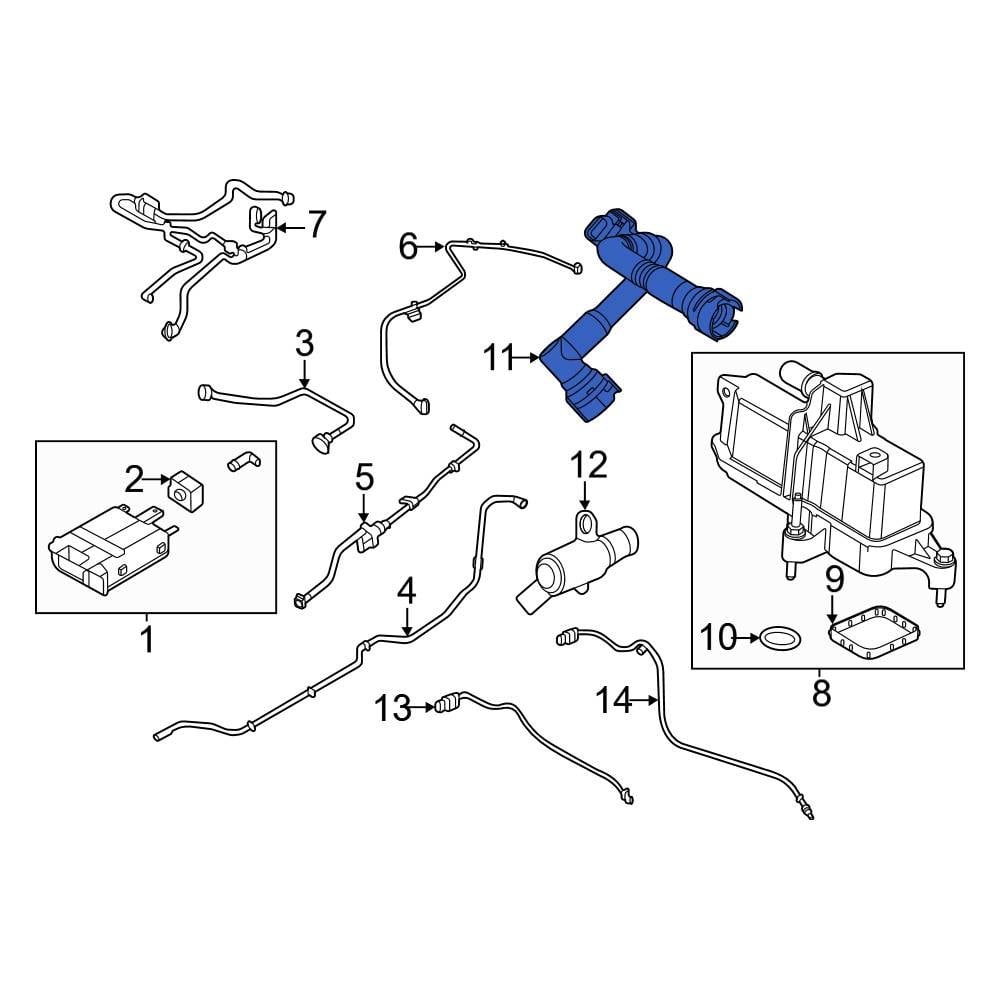 Ford OE JX6Z6758E - Right Evaporative Emissions System Lines