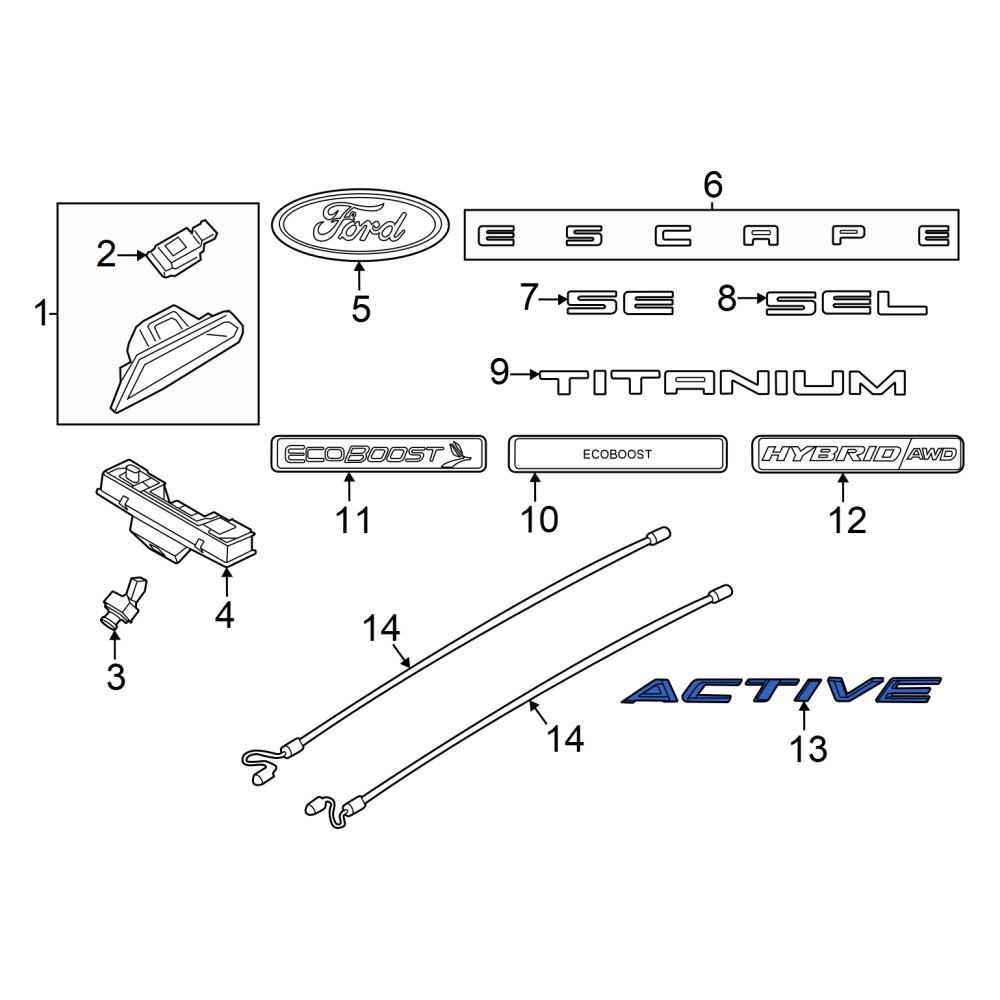 Ford OE LJ6Z14F680B Rear Liftgate Motion Sensor