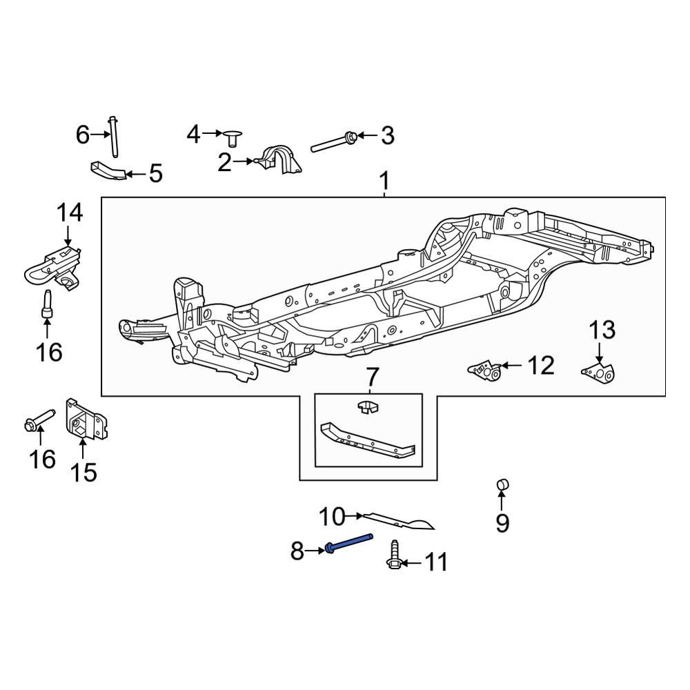 Ford OE W500554S439 Transmission Crossmember Bolt