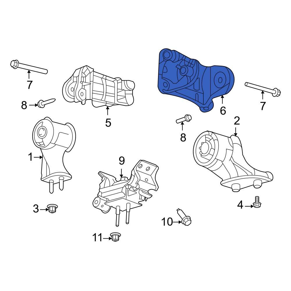 Ford OE MB3Z6029A Left Engine Mount Bracket